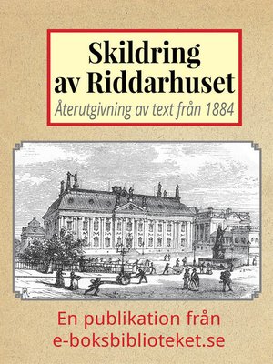 cover image of Skildring av Riddarhuset